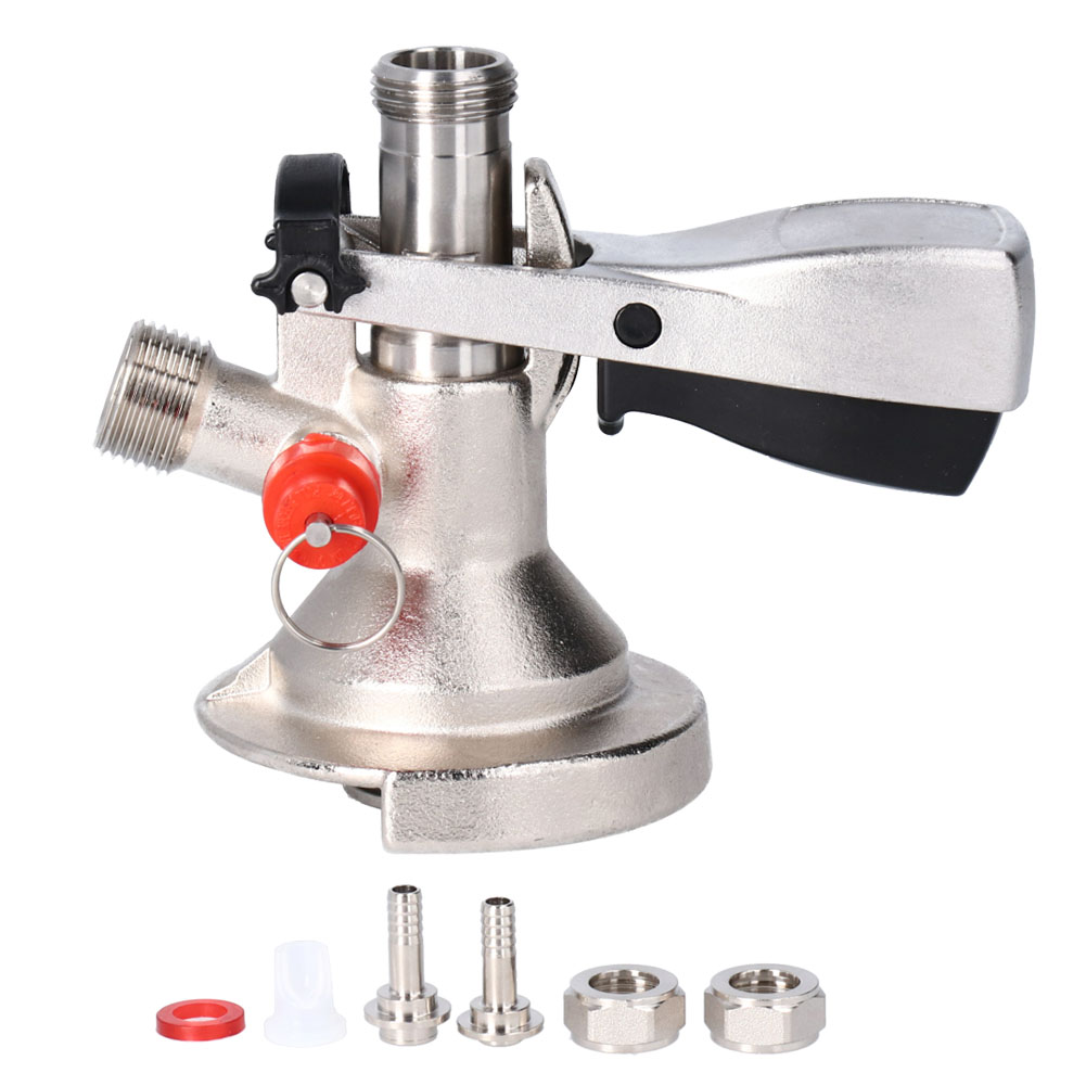 G5 8 A Type Stainless Steel Beer Keg Tap Distributor Coupler With Relief Valve Brewing Accessory