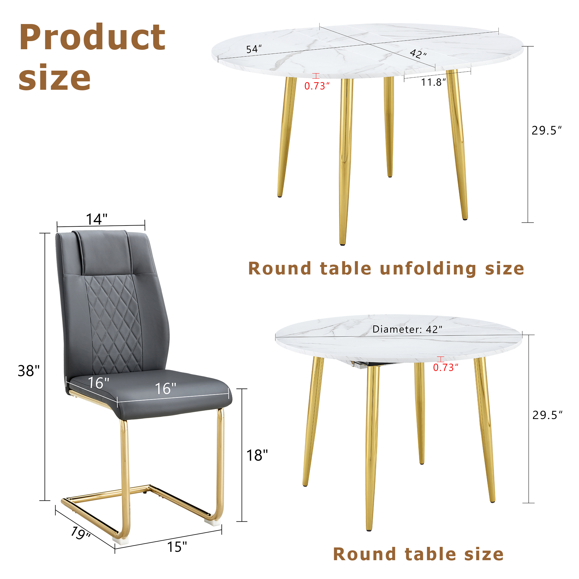 Extendable MDF Dining Table Set, picture 4 of 4