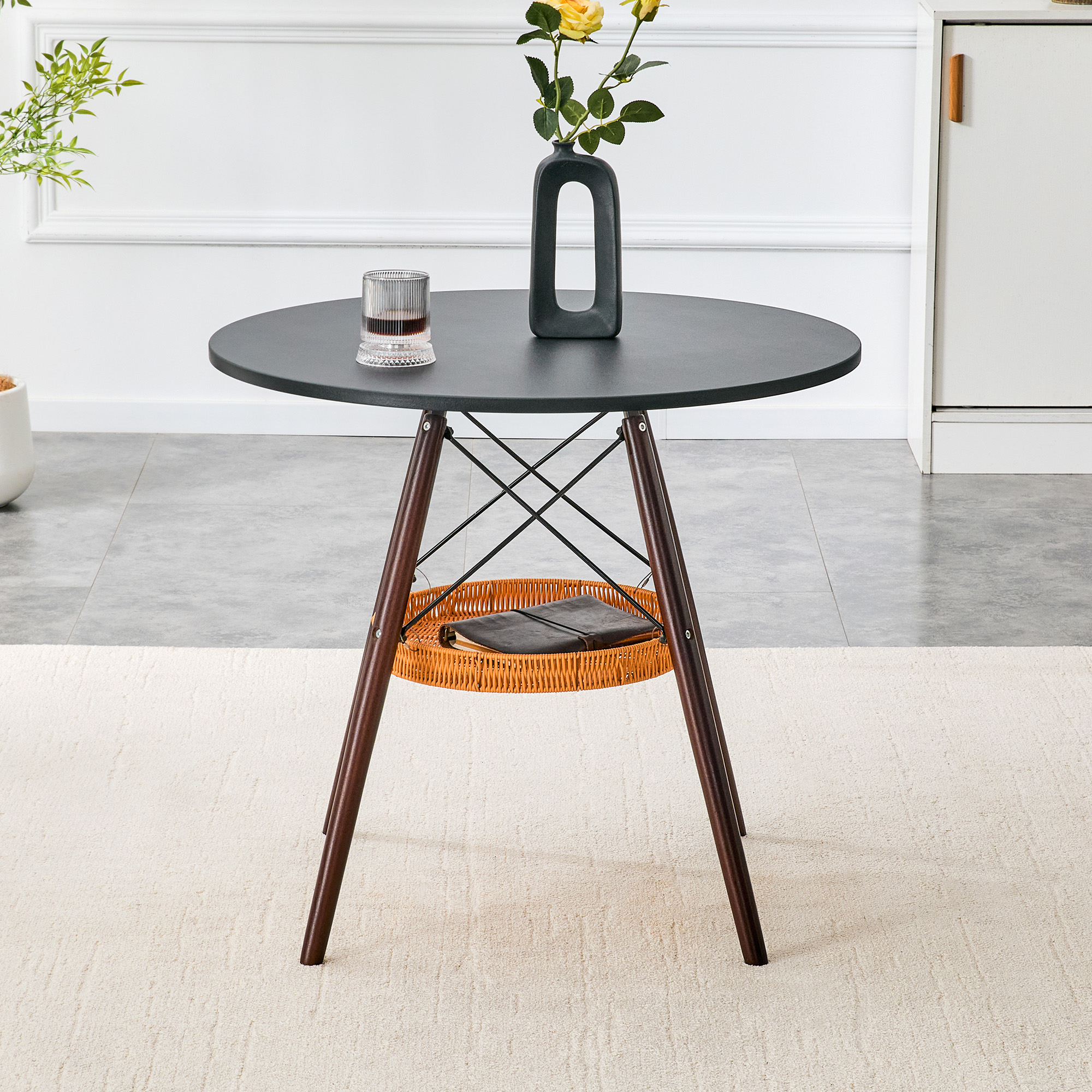 Round Dining Table with Storage Basket, picture 2 of 4