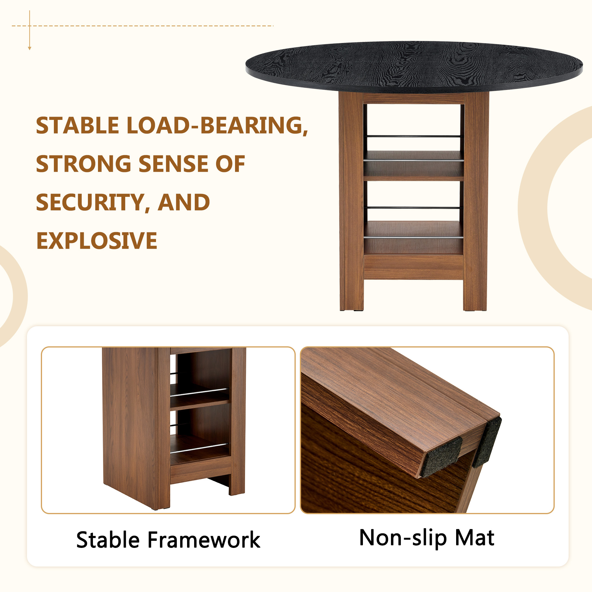 Round MDF Dining Table, picture 3 of 5