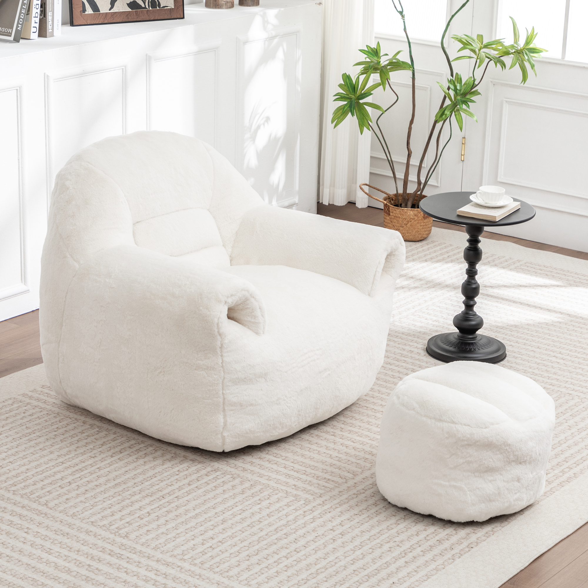 Faux Fur Bean Bag Chair, picture 2 of 5