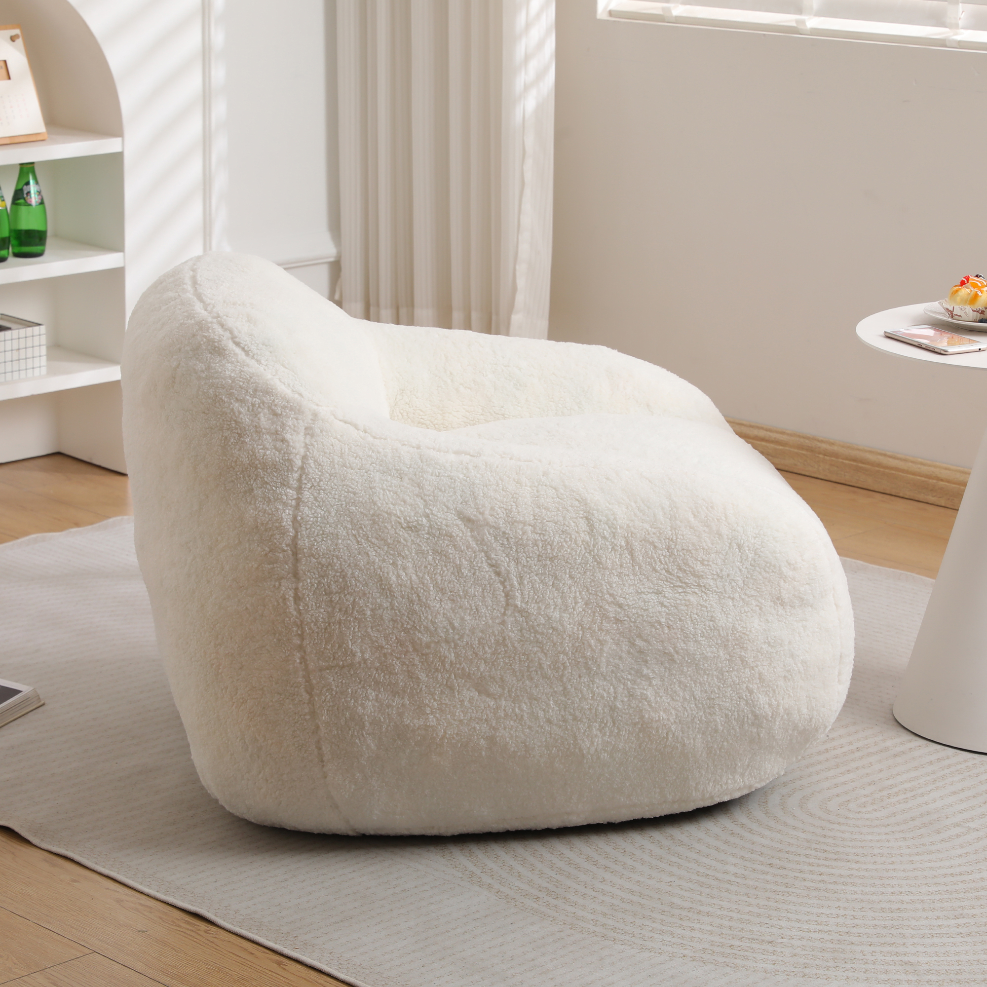 Bean Bag Chair ,Bean Bag Sofa For Adults Comfy Beanbag Giant Bean Bag Chair With Spacious Design Bean Bag Couch With Armrest Large Bean Bag Chair With Memory Foam Filler For Living Room Bedroom