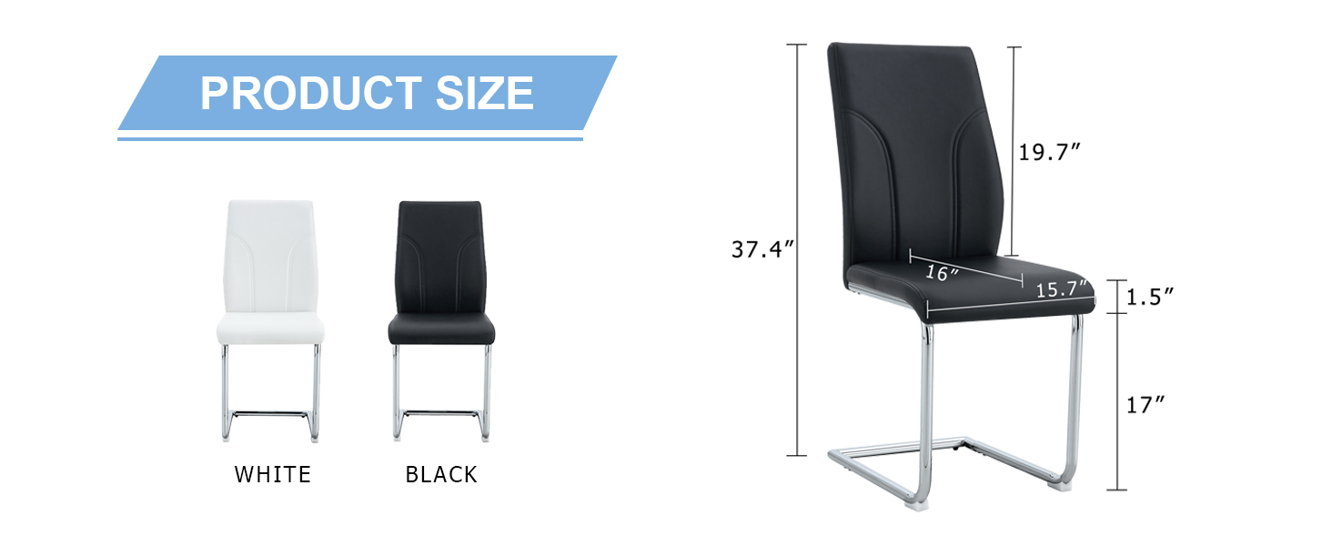 Black Dining Chair Set, picture 3 of 4
