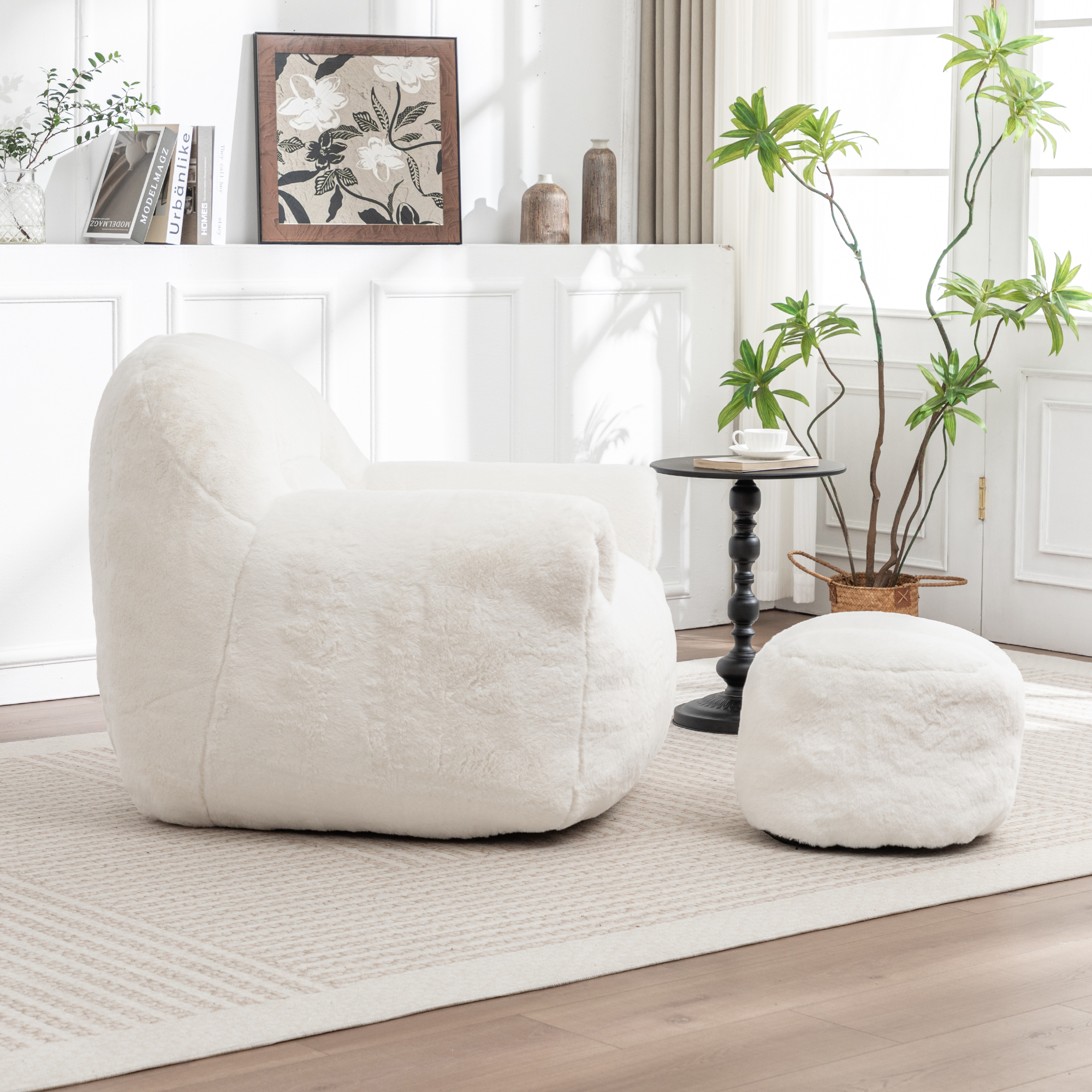 Faux Fur Bean Bag Chair
