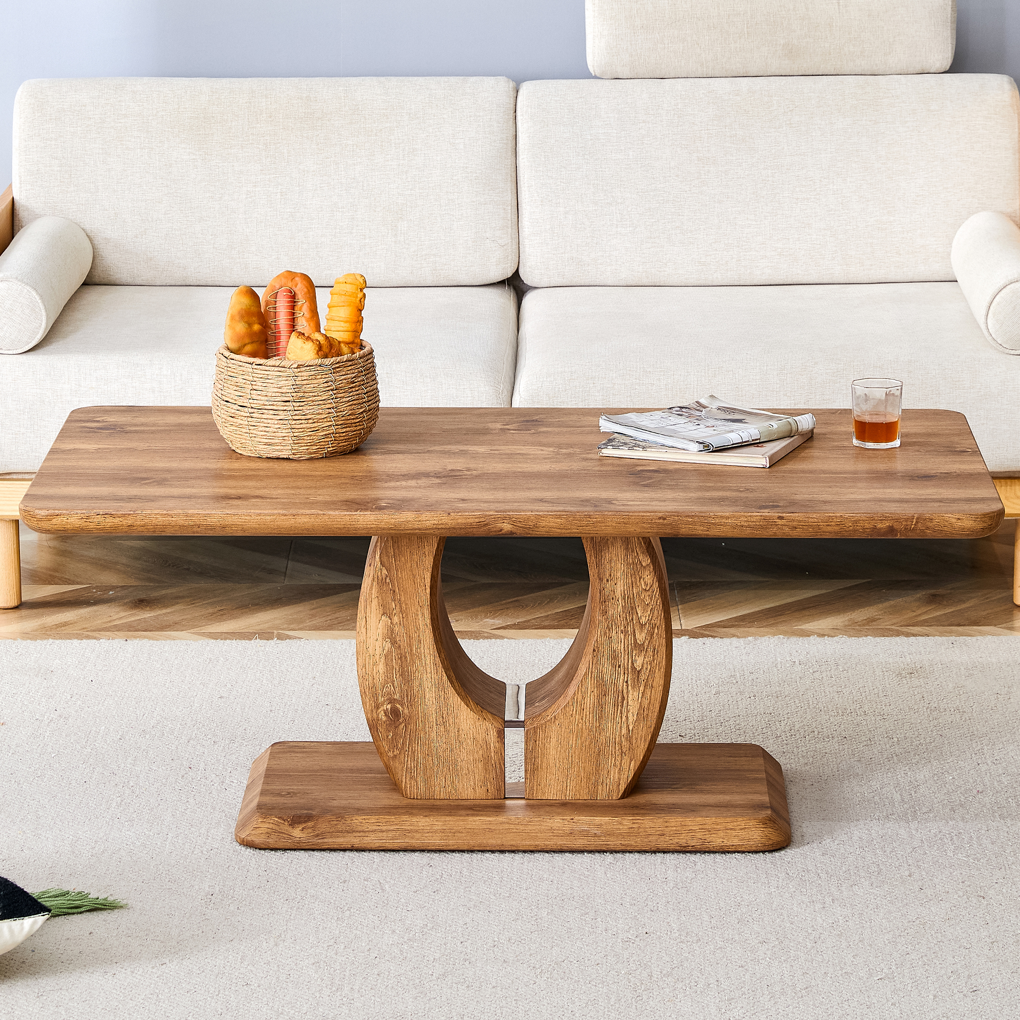 Rectangular Wood Coffee Table, picture 2 of 4