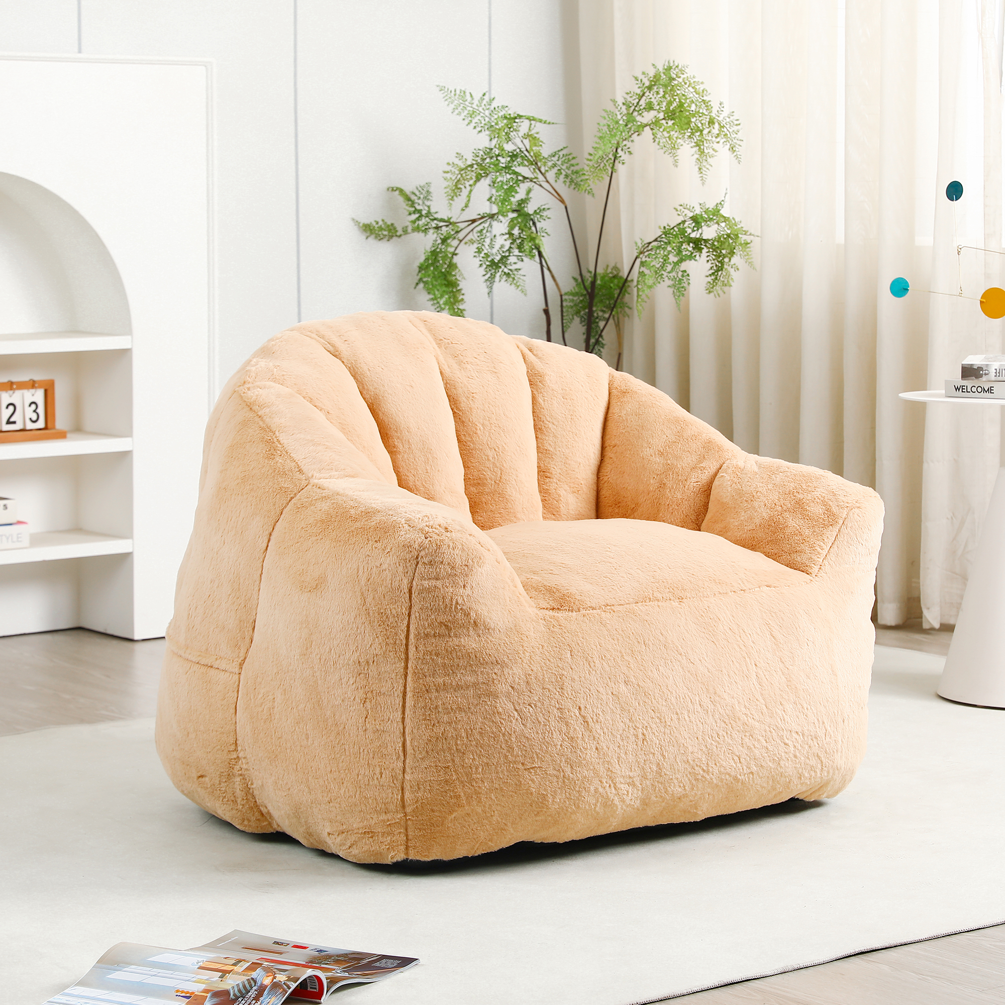 Bean Bag Chair, Bean Bag Sofa Chair With Armrests Stuffed High-Density Foam, Lazy Sofa Comfy Chairs BeanBag Chair For Adults In Living Room,Bedroom Reading