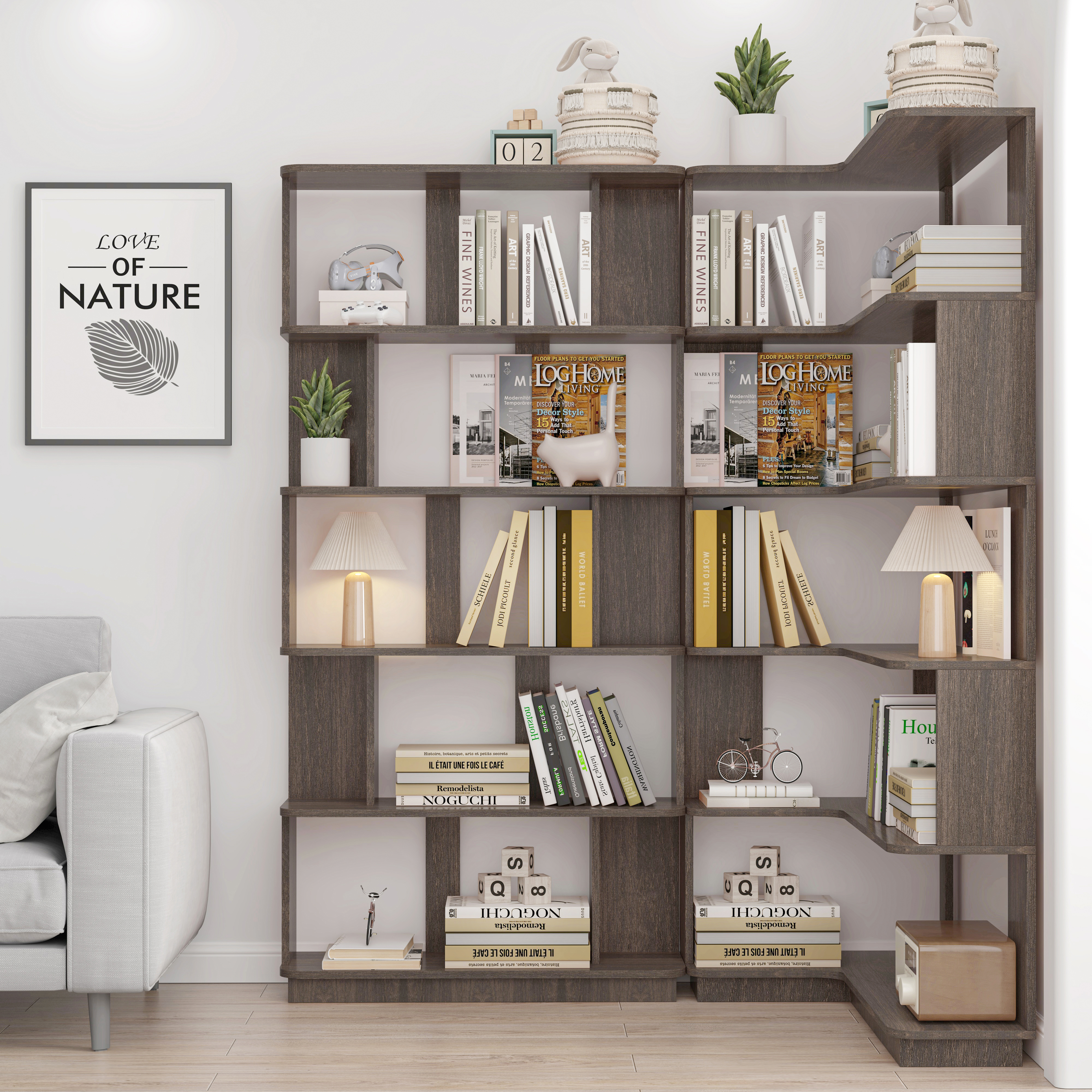 Corner Bookshelf and Bookcase Set, picture 4 of 4