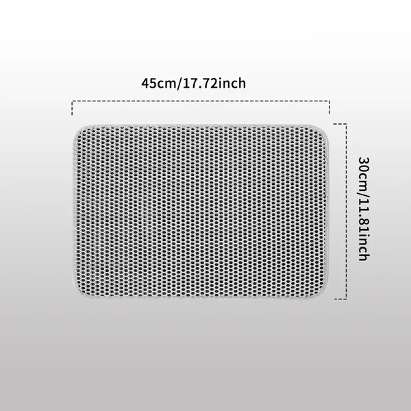 Cat Litter Pad - Waterproof Double-layer, Preventing Garbage Tracking, Non Slip Base, Soft And Safe, Machine Washable, Easy To Clean