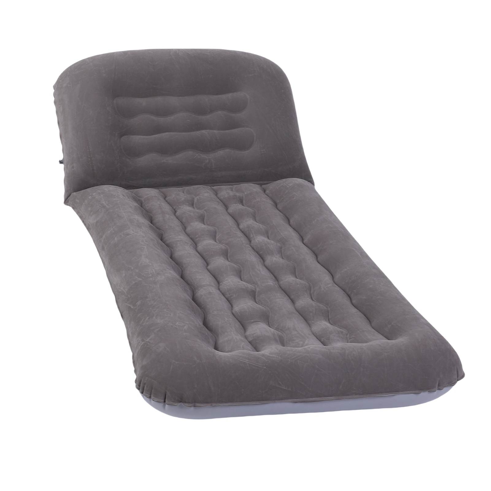 Inflatable Lounger With Adjustable Backrest Flocked PVC Portable Blow Up Sofa For Outdoor Beach Travel