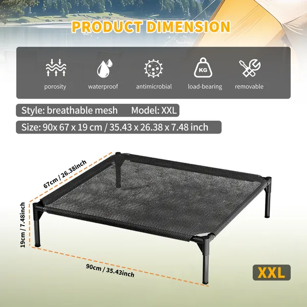 XXL-type Mesh Pet Bed With Ventilation And Heat Dissipation, Stable And Durable Structure, Suitable For Small And Medium-sized Cats And Dogs, Convenient For Both Home And Outdoor Use