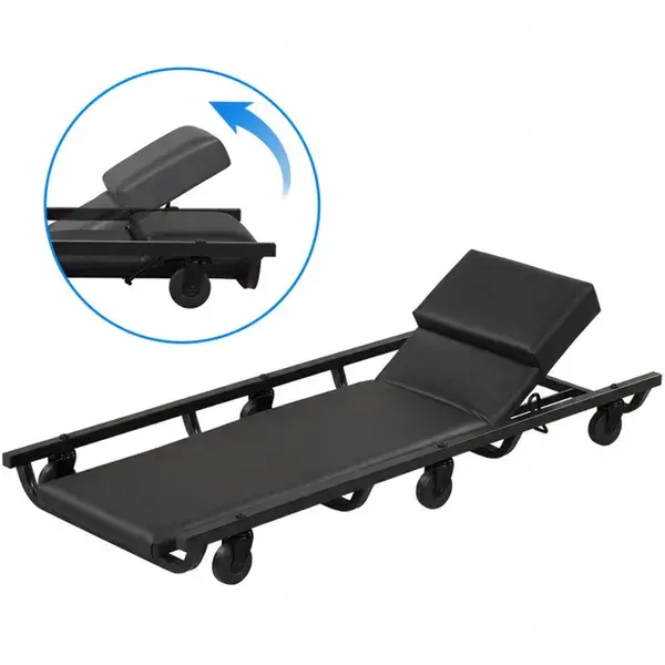 4 Level Adjustable Backrest Mechanic Rolling Creeper