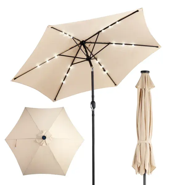 9ft Solar Patio Umbrella