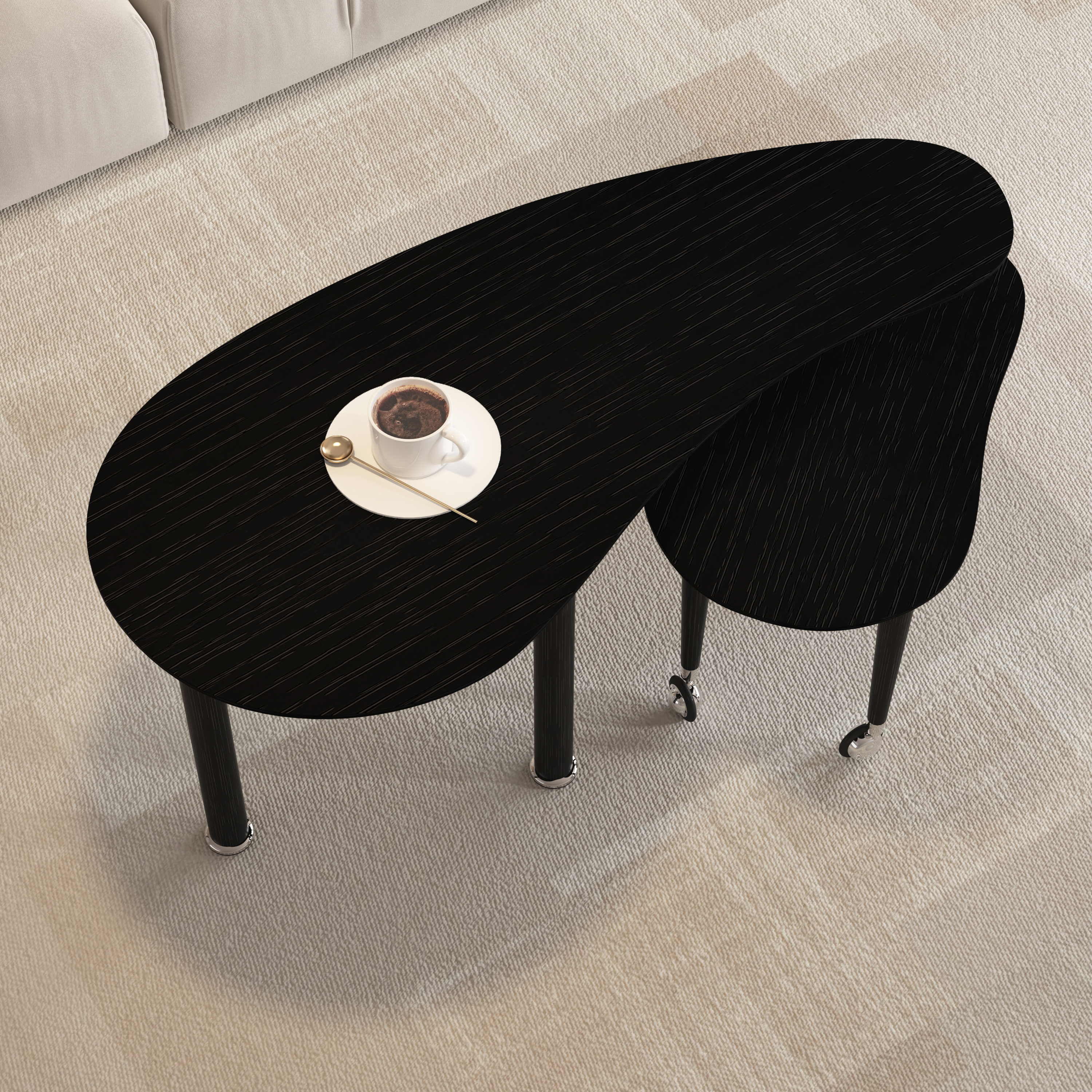 Rotatable Oval Coffee Table, picture 3 of 4