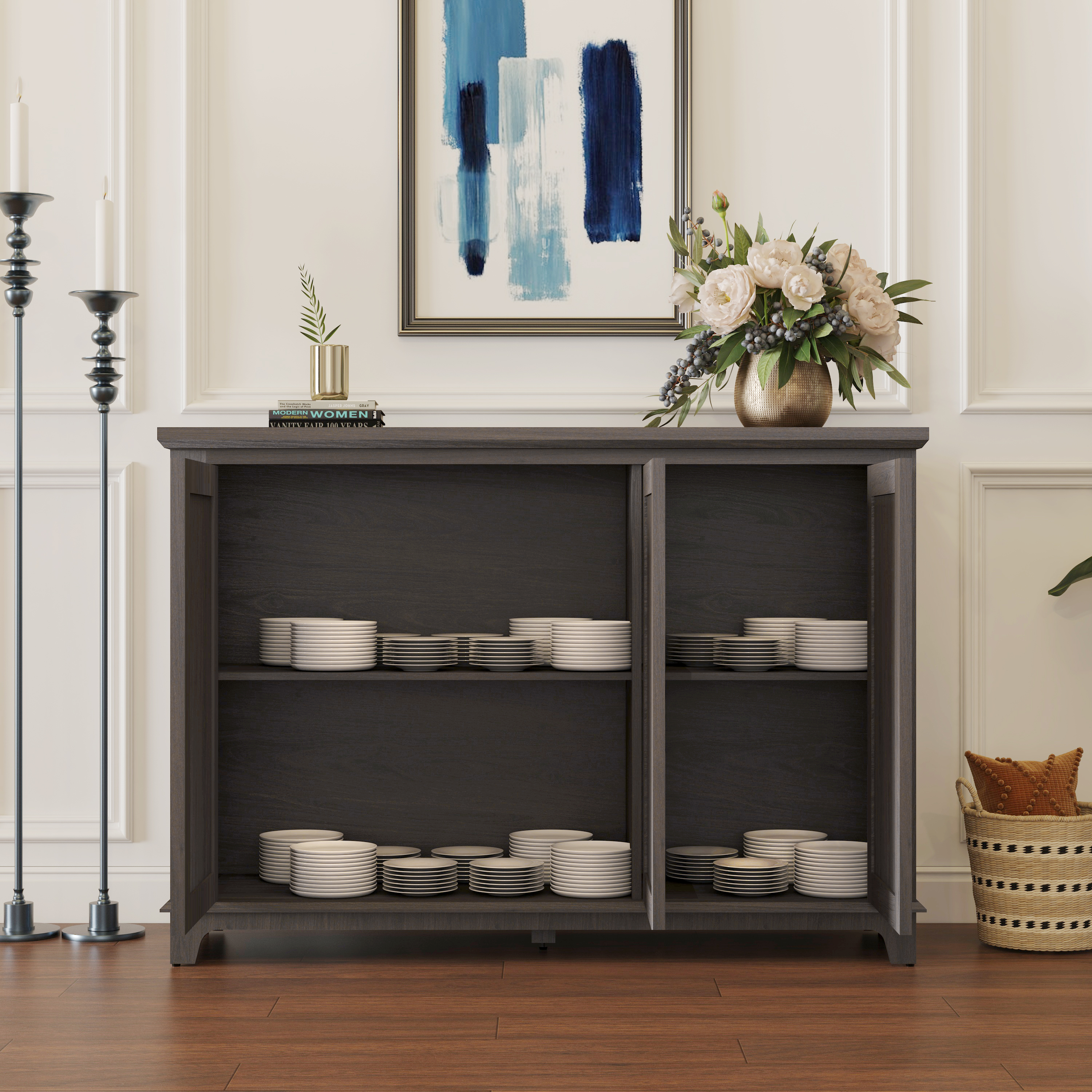 Mirrored Sideboard Buffet Cabinet, picture 3 of 5