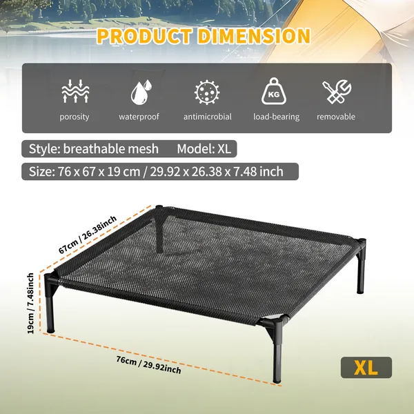 XL-type Mesh Pet Bed With Ventilation And Heat Dissipation, Stable And Durable Structure, Suitable For Small And Medium-sized Cats And Dogs, Convenient For Both Home And Outdoor Use