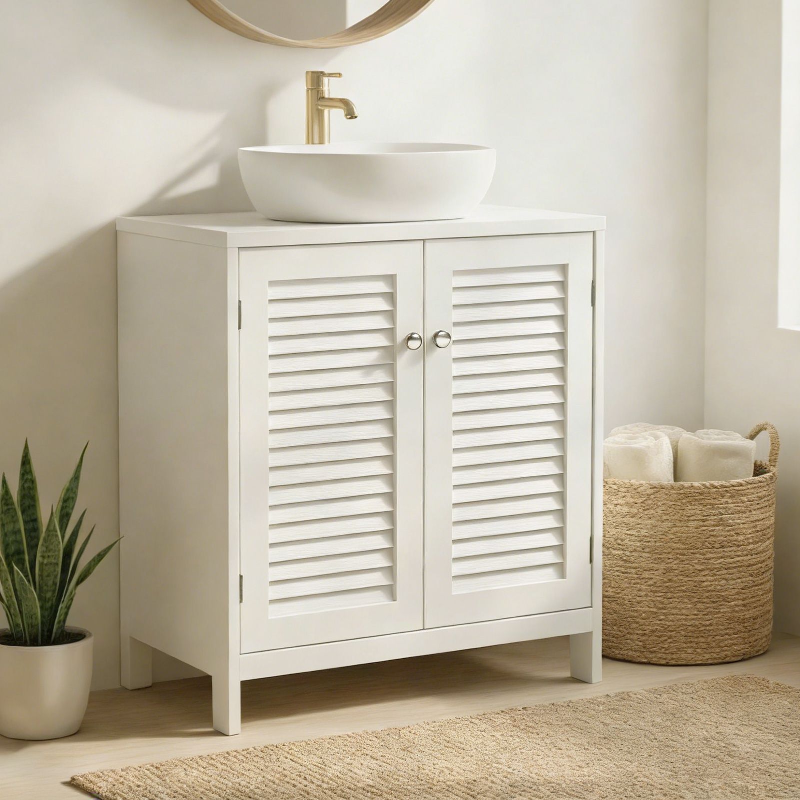 Wall Mounted Sink Plumbing Sink Storage Cabinet With 2 Doors And Shelf Wooden Modern Wall Mounted Drainage Under Sink Bathroom Cabinet For Home