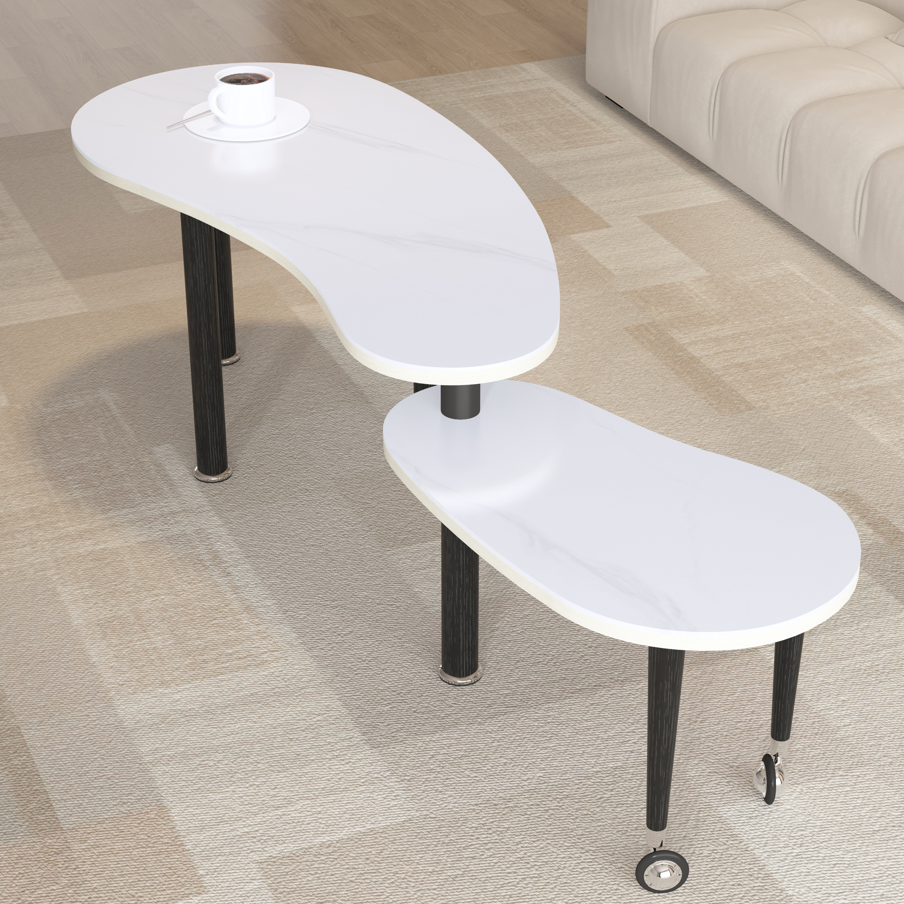 Rotating Sintered Stone Coffee Table, picture 3 of 4
