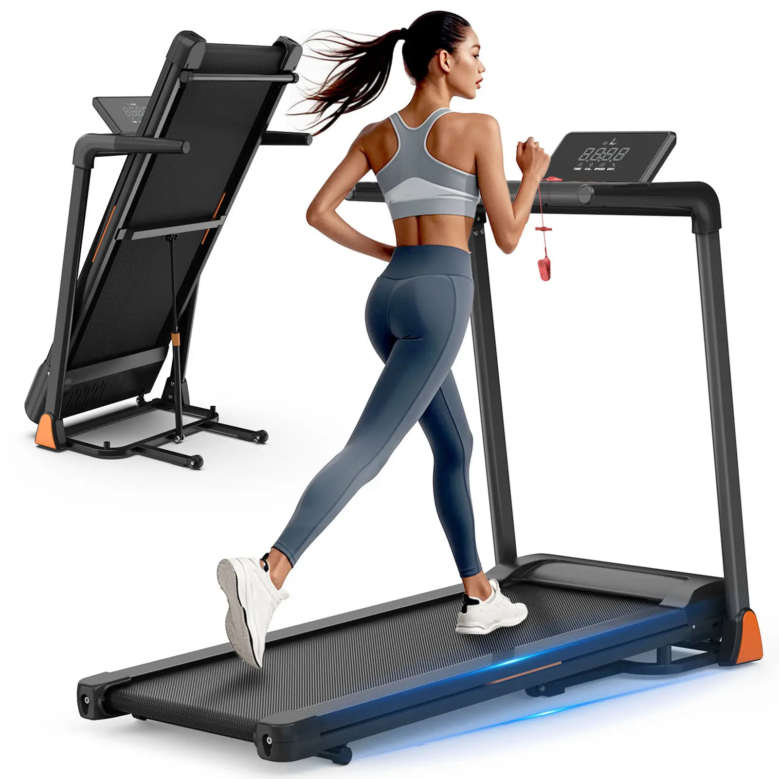 Folding Treadmill 3.5 Horsepower 0.5-8.5MPH 330LBS Capacity