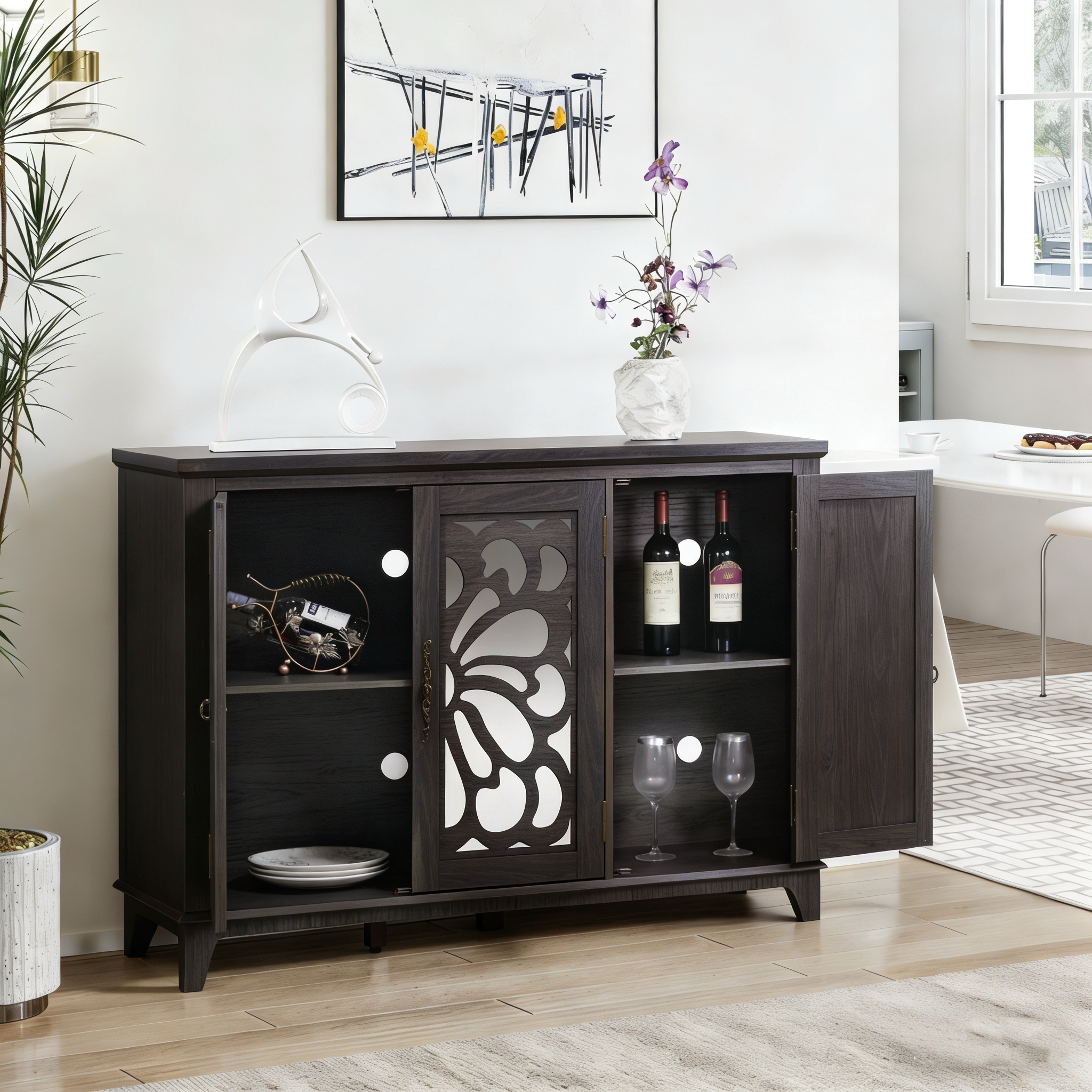 Mirrored Sideboard Buffet Cabinet, picture 2 of 5