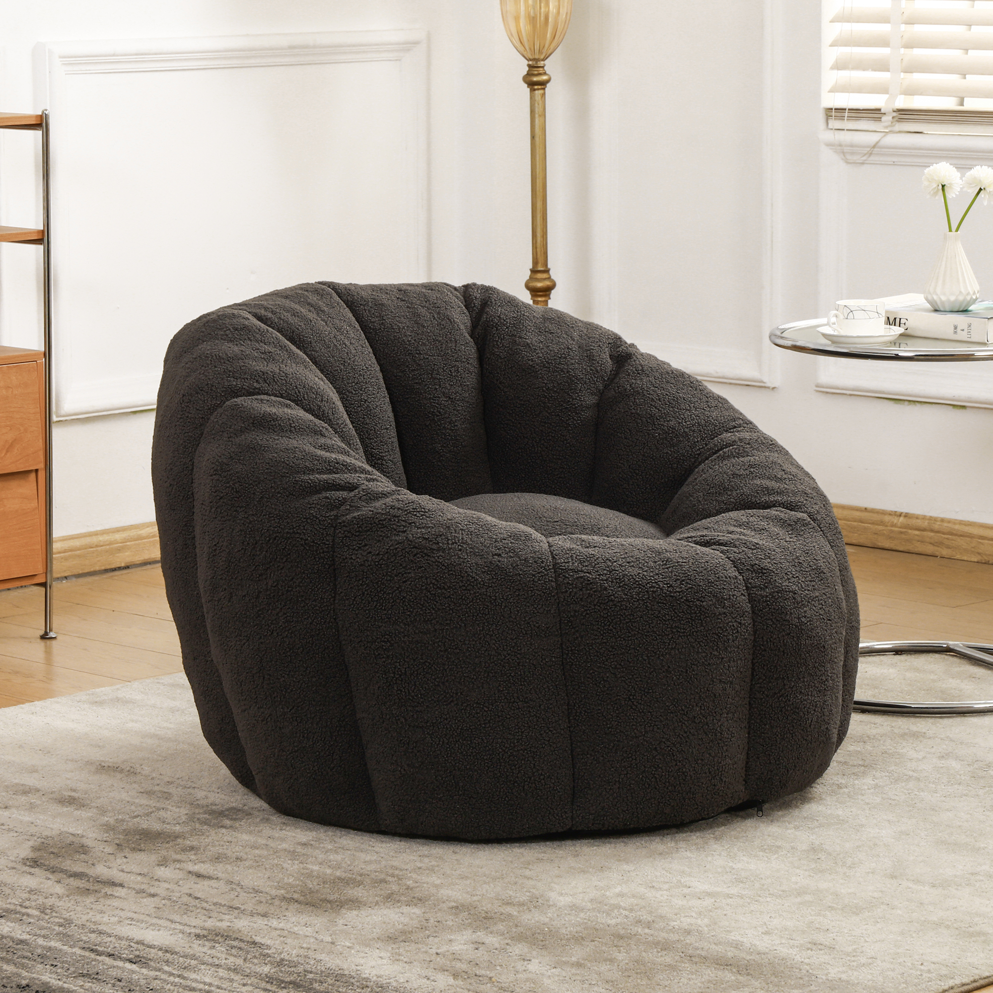 Bean Bag Chair, Bean Bag Sofa Chair With Armrests Stuffed High-Density Foam, Lazy Sofa Comfy Chairs BeanBag Chair For Adults In Living Room,Bedroom Reading