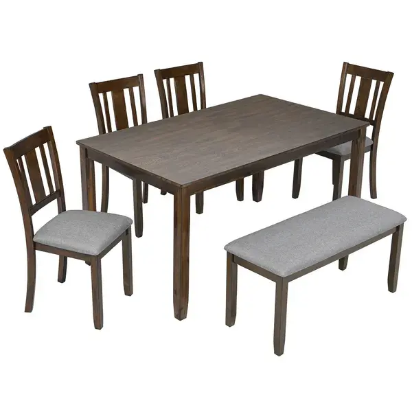 Kitchen Dining Set, Rectangular Wooden Table