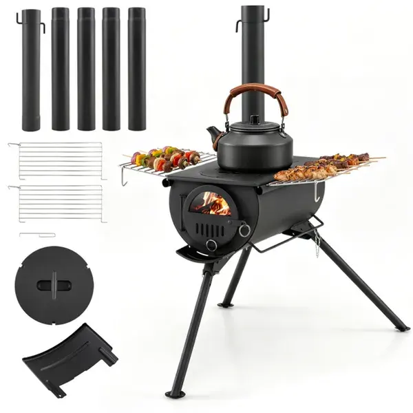 Portable Foldable Wood Burning Tent Stove