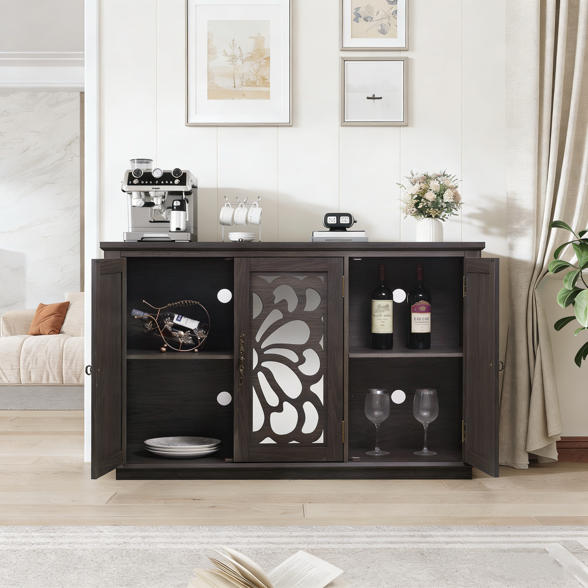 Mirrored Sideboard Buffet Cabinet, picture 4 of 5
