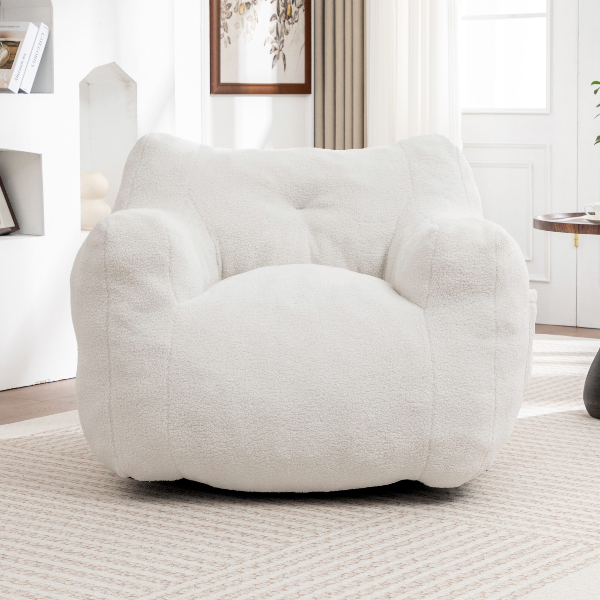 Bean Bag Chair, Bean Bag Sofa Chair With Armrests Stuffed High-Density Foam, Lazy Sofa Comfy Chairs BeanBag Chair For Adults In Living Room,Bedroom Reading