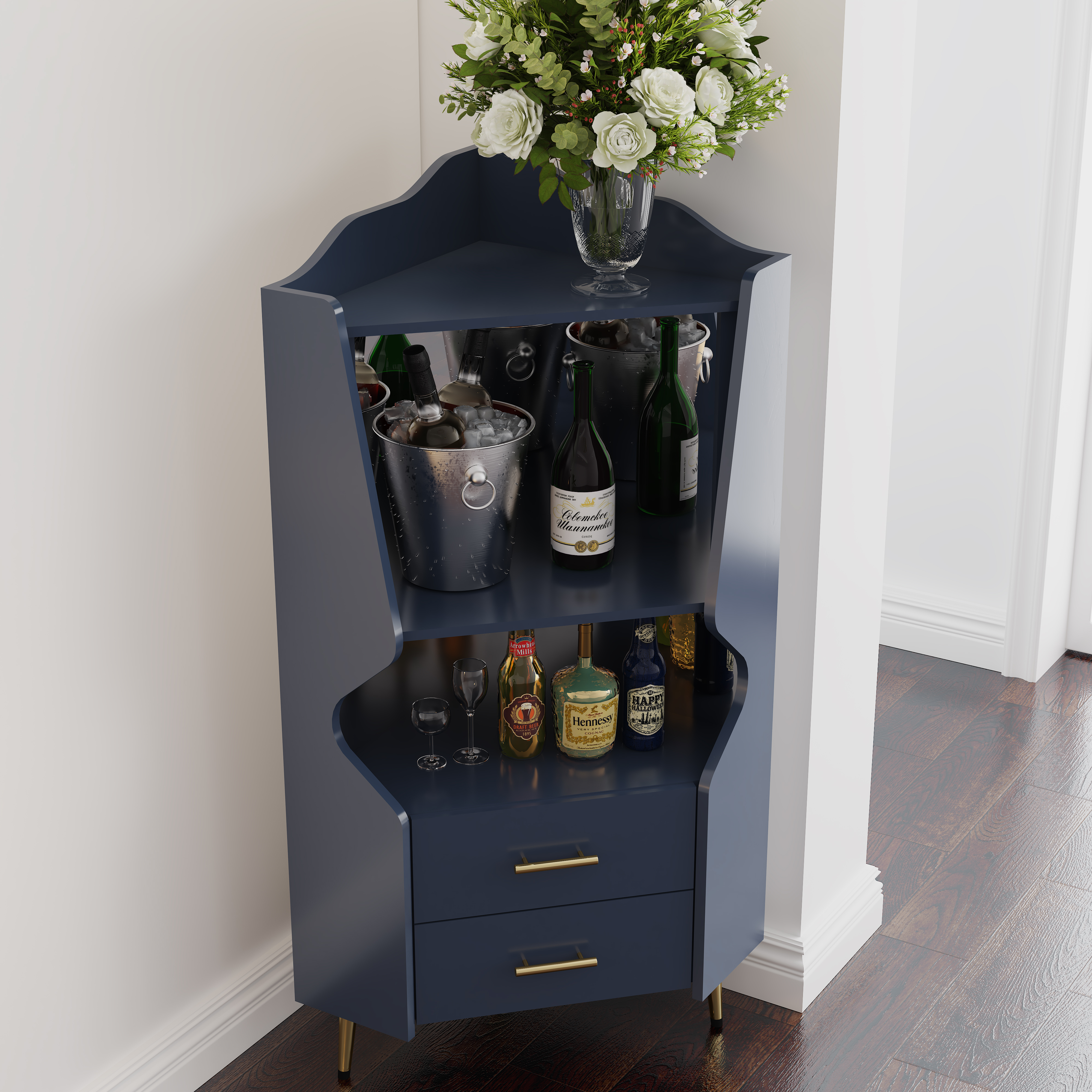 Corner Bar Cabinet, picture 2 of 4