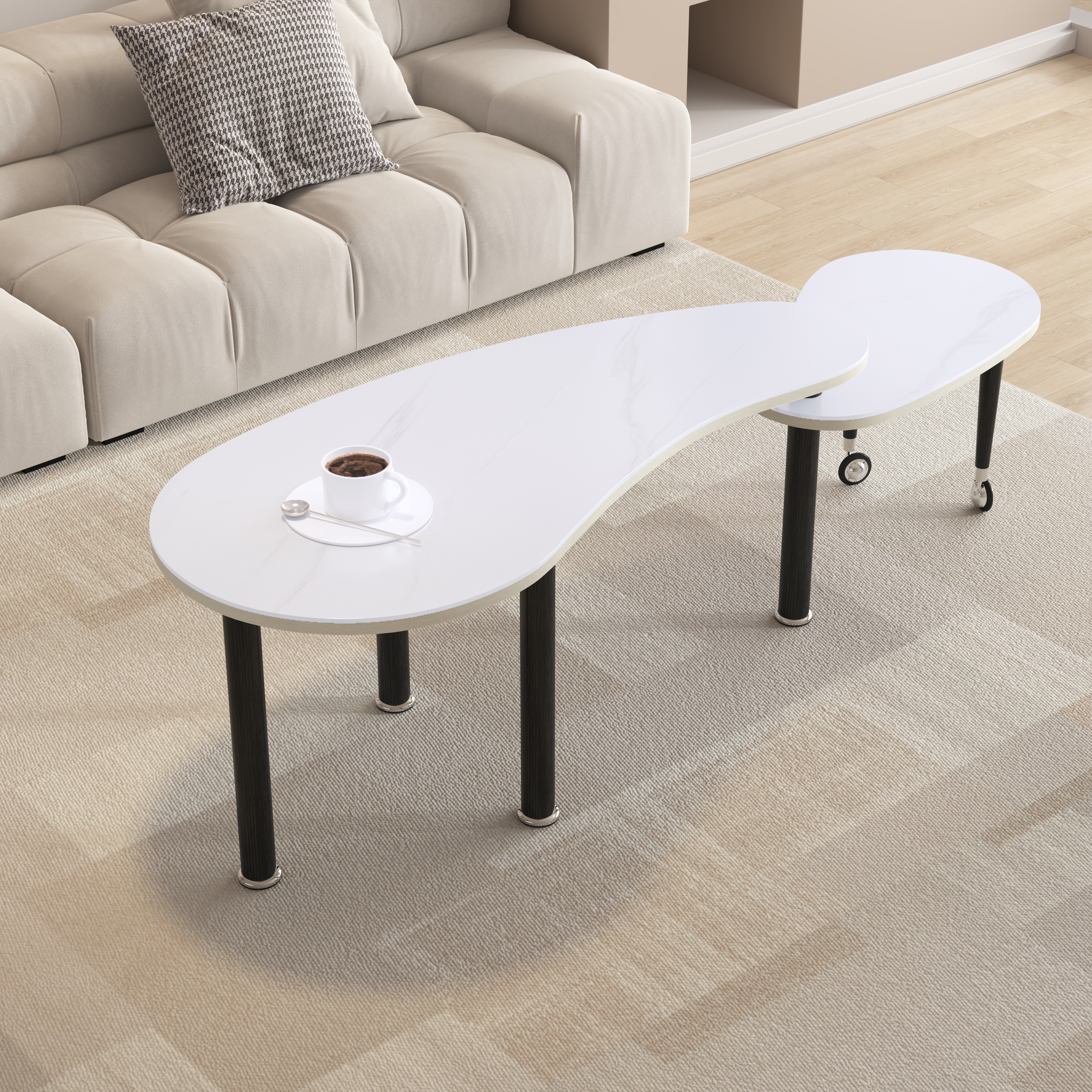 Rotating Sintered Stone Coffee Table, picture 2 of 4
