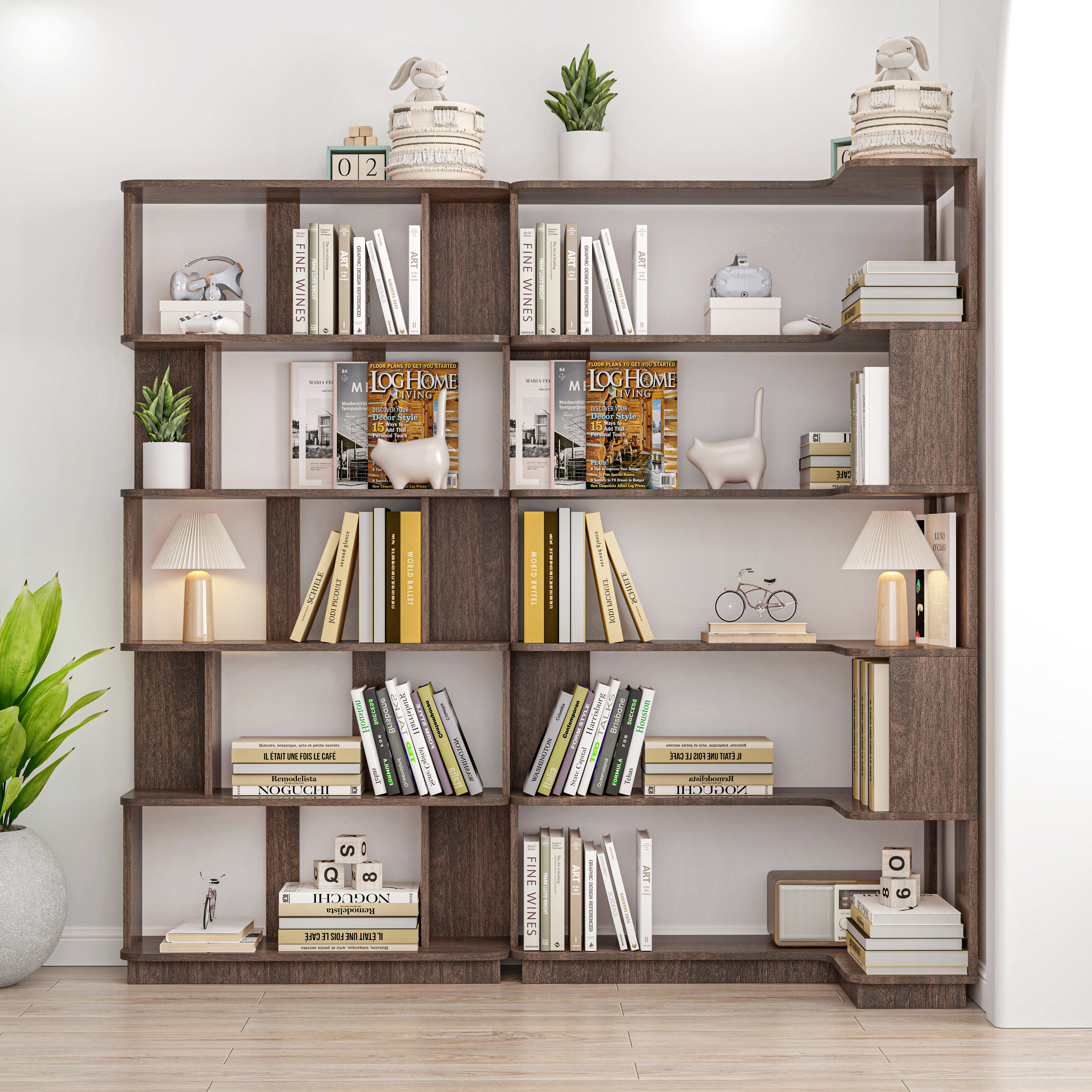 Corner Bookshelf Set of 2, picture 3 of 4