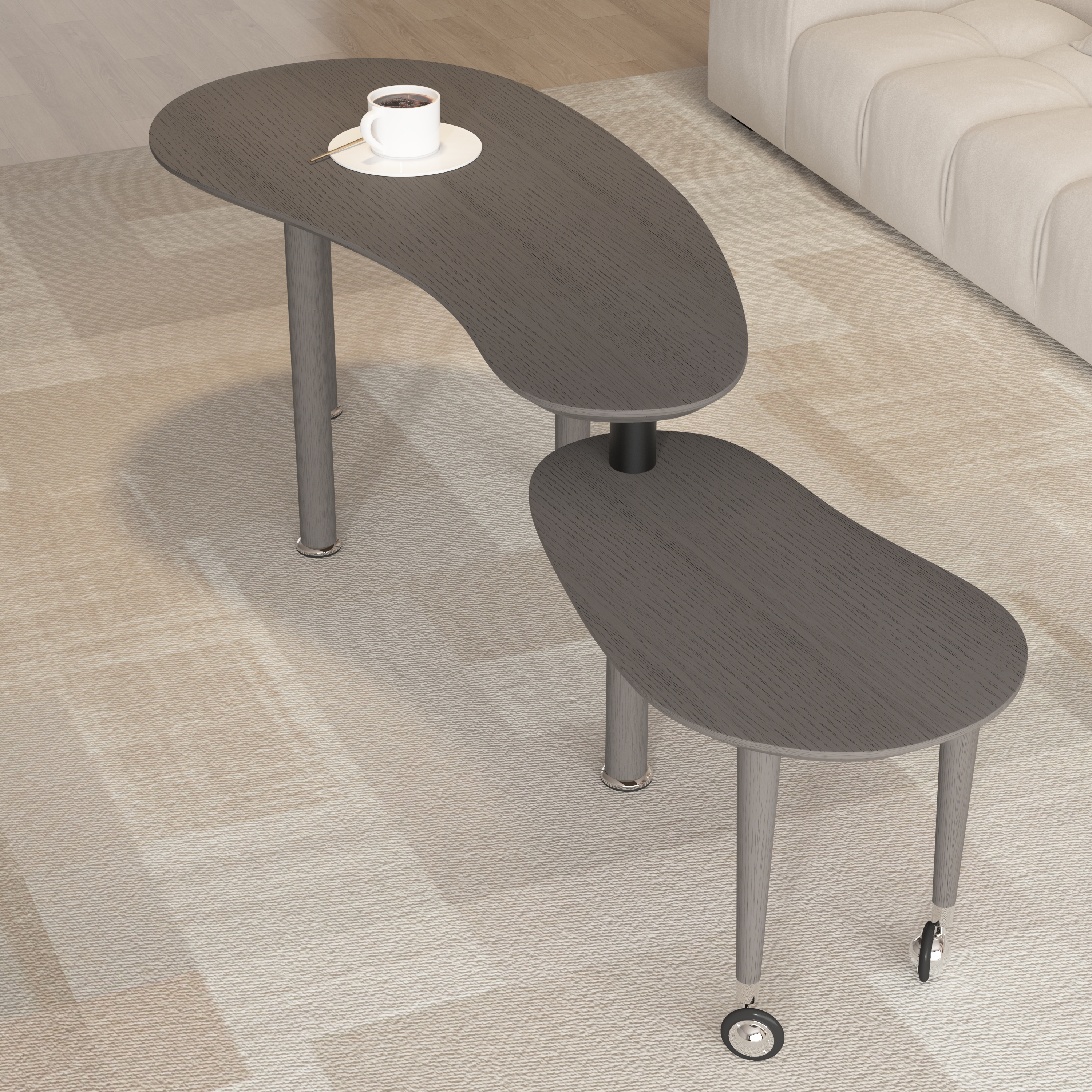 Rotatable Oval Coffee Table, picture 3 of 4