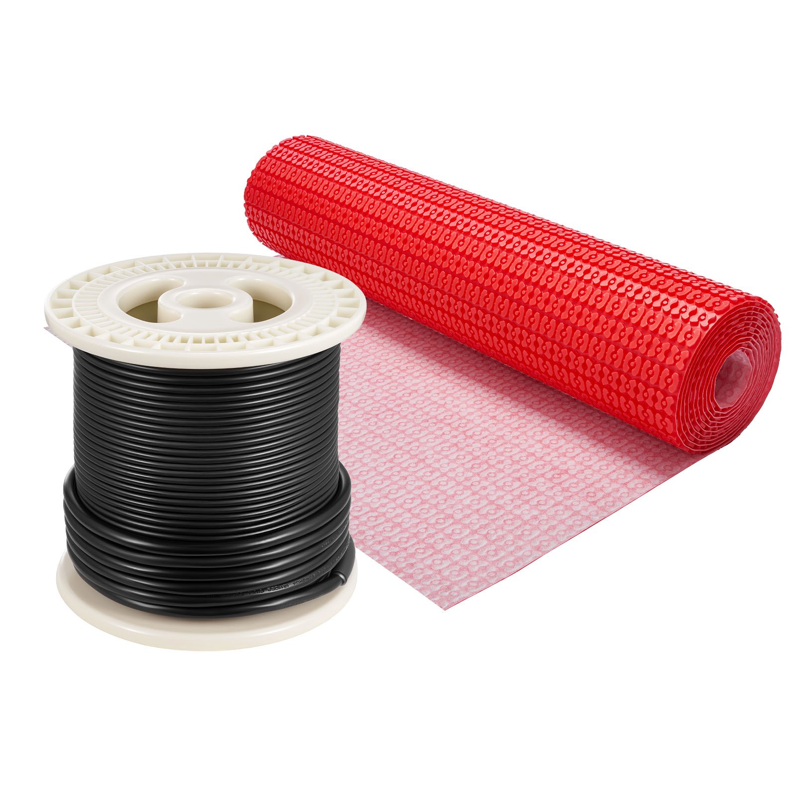 50 Sqft Floor Heating Mat System, 120V Electric Radiant Heated Floor System, With Decoupling Membrane & Smart Control Thermostat & Alarm, Easy Installation For Tile, Stone, Vinyl