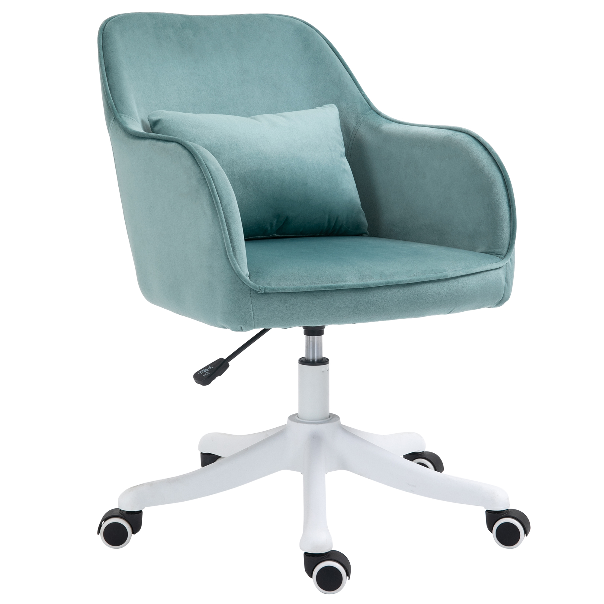 Massage-Bürostuhl In Samtoptik Mit Vibrationsfunktion 55 Cm X 65 Cm X 86  Cm Grün
