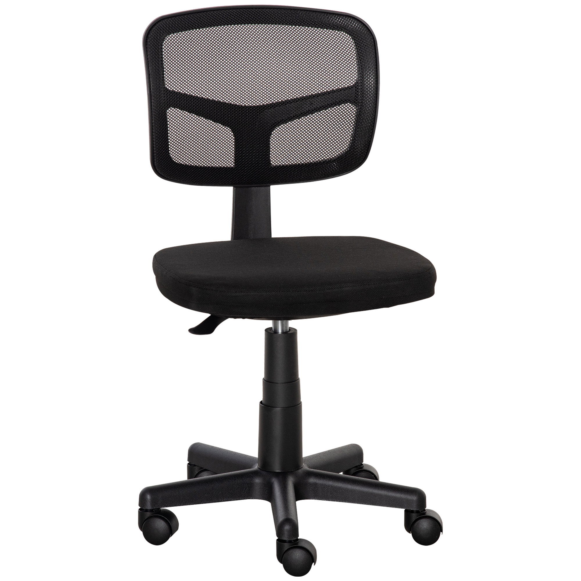 Bürostuhl Ergonomischer Schreibtischstuhl, Höhenverstellbarer Drehstuhl, Platzsparend Schwarz