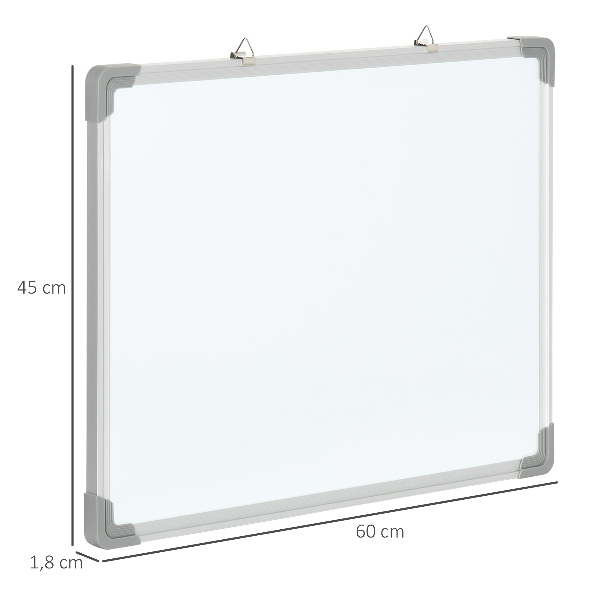 Whiteboard Magnettafel, Leicht Abwischbar, Mit 4 Markern, 10 Magneten, 1 Radierer, 60 X 1,8 X 45cm 4