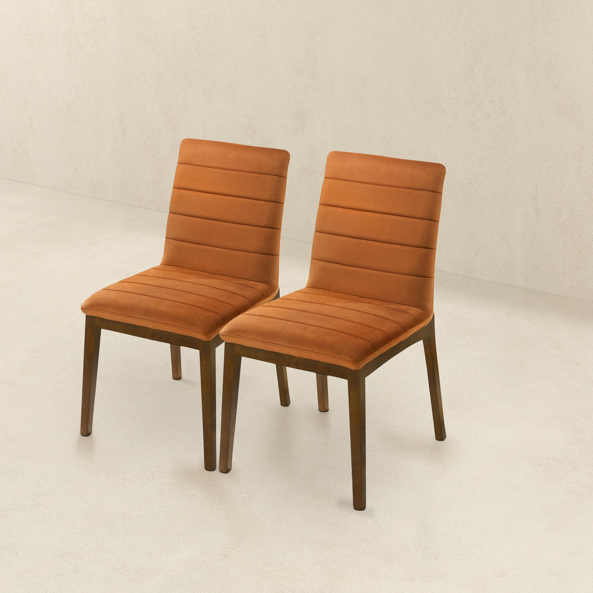 Velvet Upholstered Dining Chair Set, picture 1 of 4