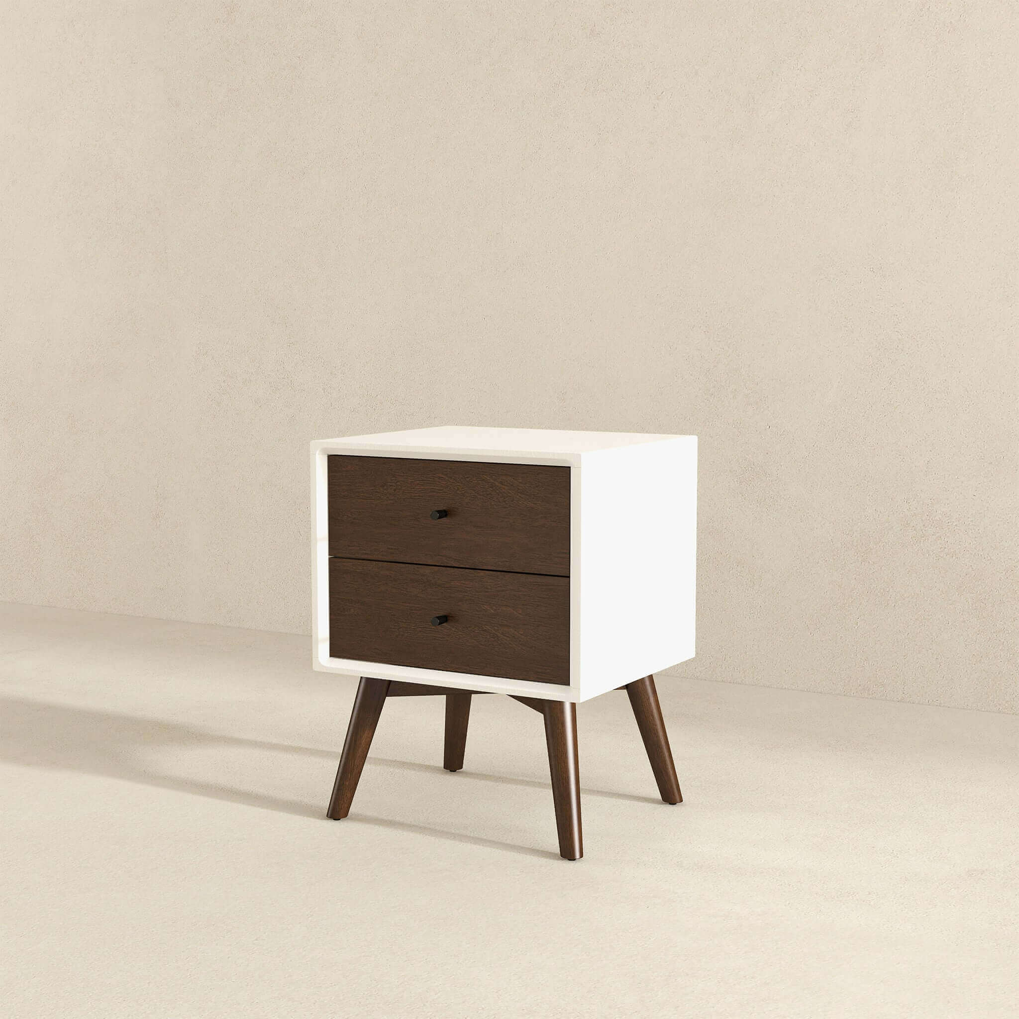 Solid Wood 2-Drawer Nightstand, picture 3 of 4