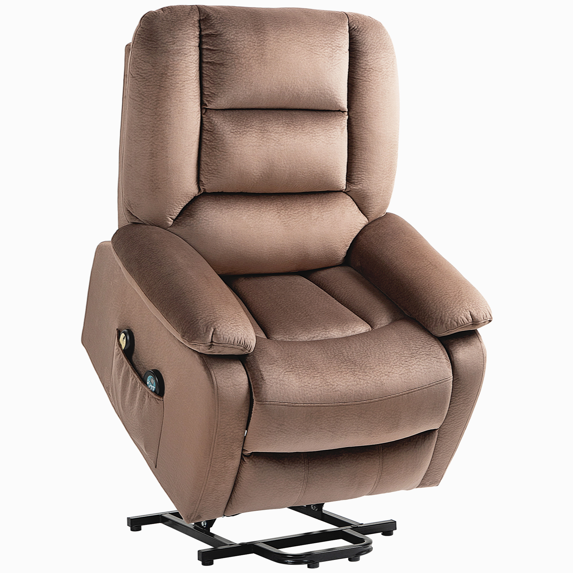 Aufstehsessel Mit Massagefunktion, 90x93x110cm, Braun