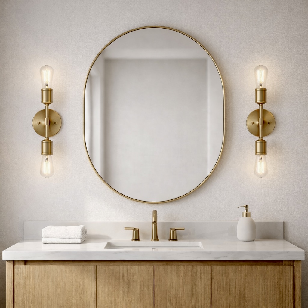 Reverie Double Lights Bathroom Wall Sconce Over Mirror Bedroom Hallway Entryway 5 W X10.75 H X5 E