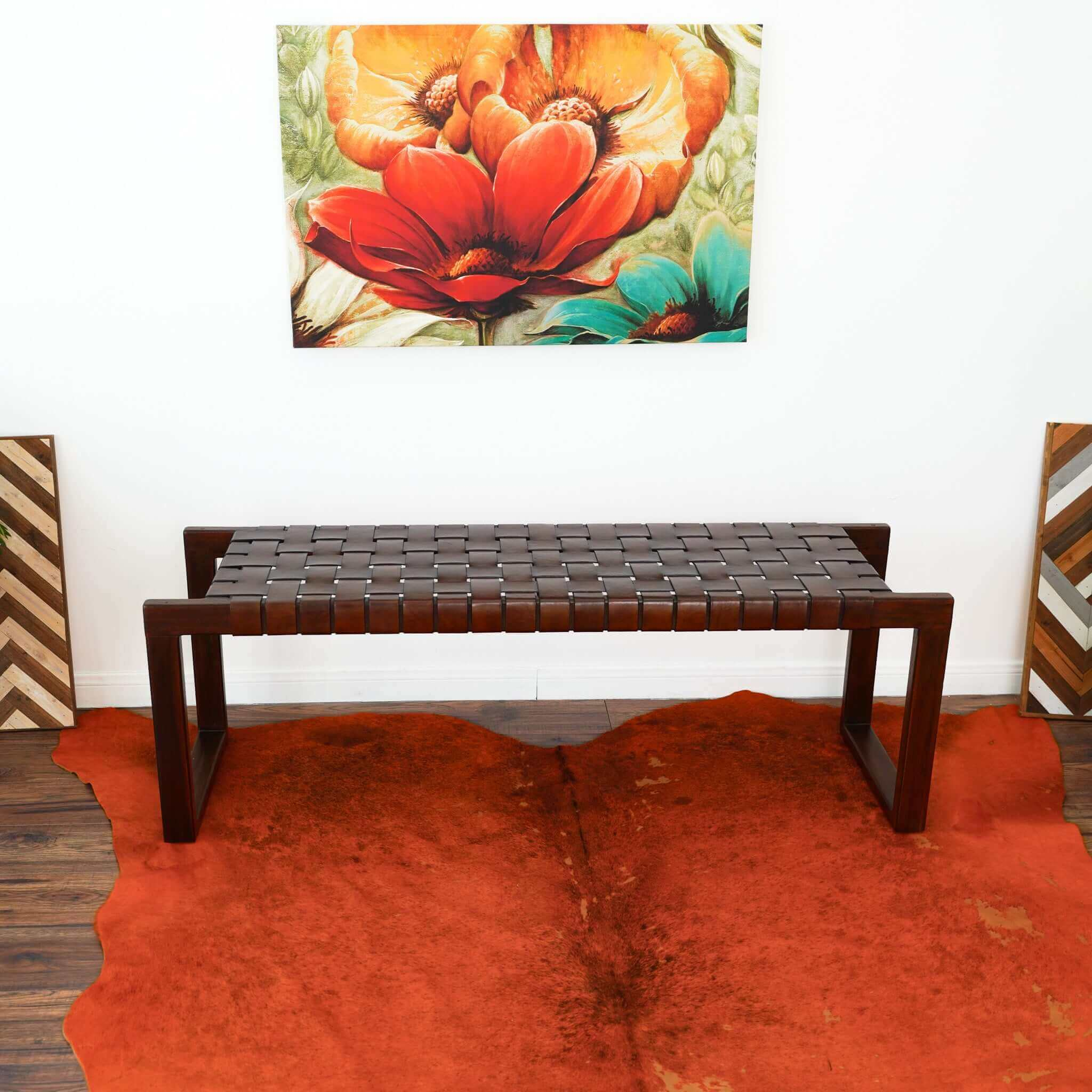 Leather Upholstered Bench, picture 4 of 4