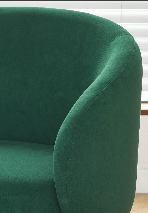 Velvet Barrel Accent Chair, picture 4 of 4