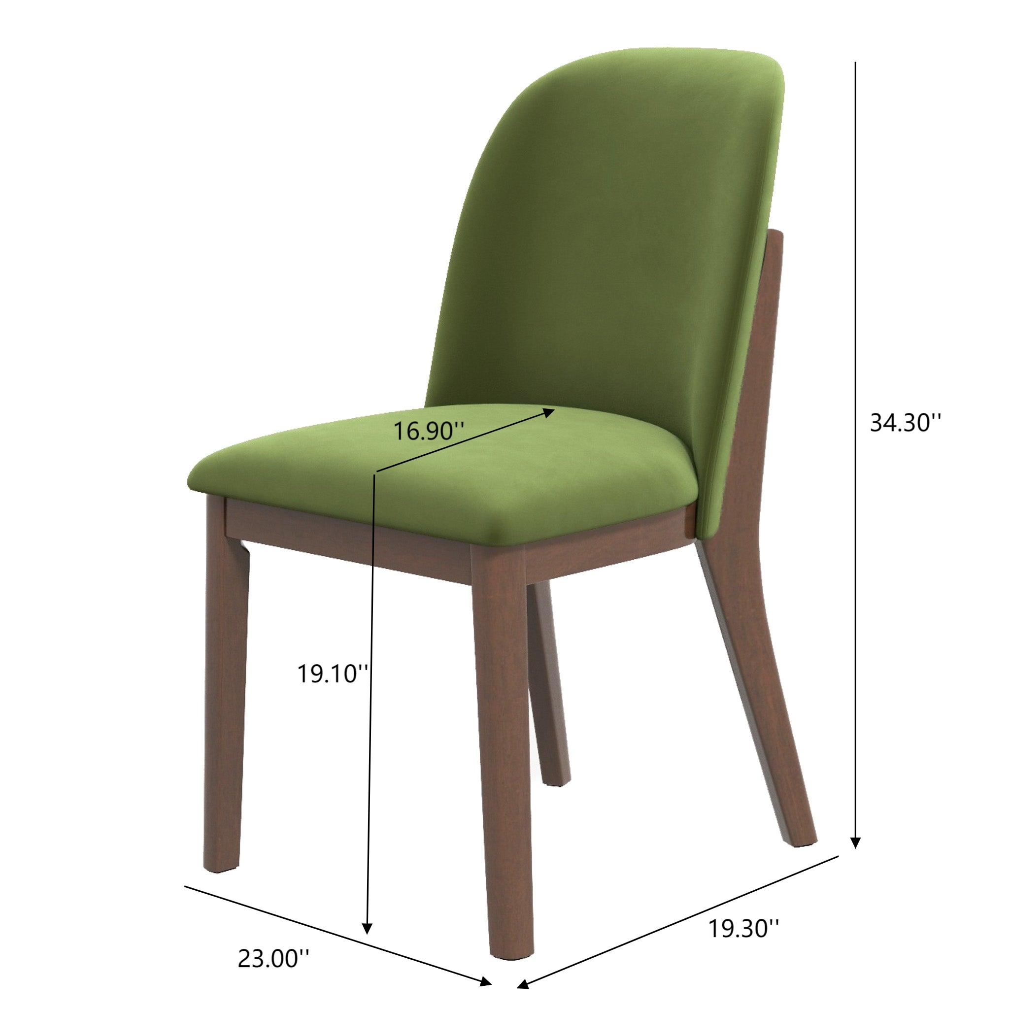 Velvet Upholstered Dining Chair Set, picture 4 of 4
