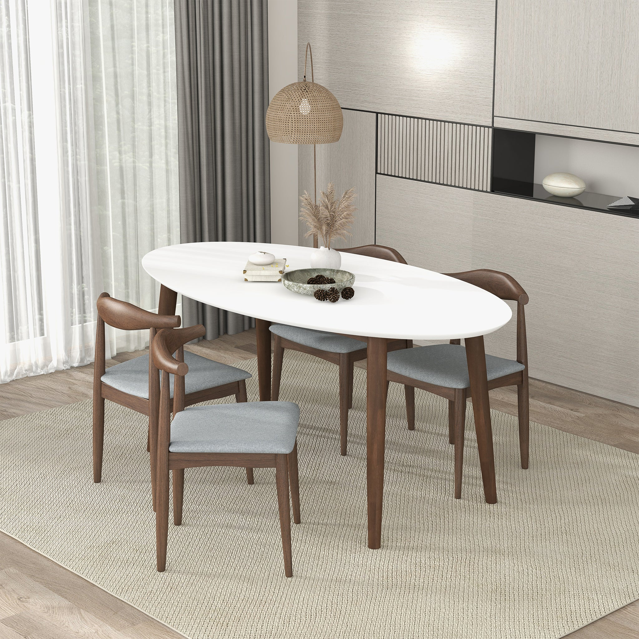 Solid Wood Oval Dining Table, picture 4 of 4