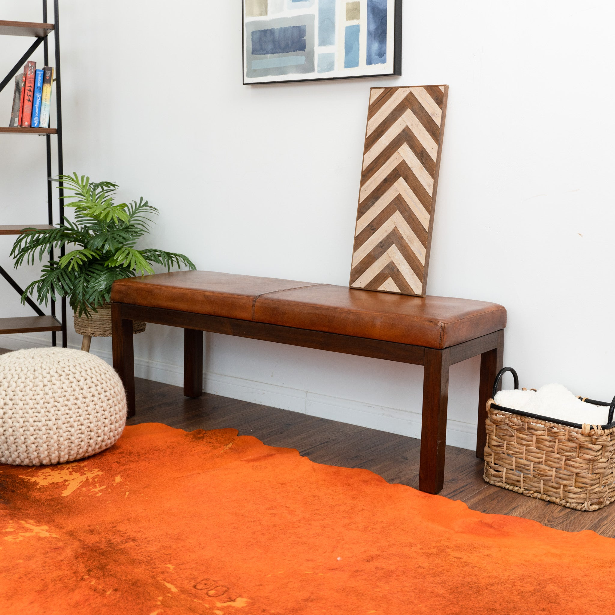 Leather Upholstered Bench, picture 4 of 4