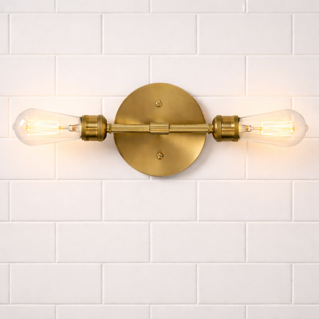 Reverie Double Lights Bathroom Wall Sconce Over Mirror Bedroom Hallway Entryway 5 W X10.75 H X5 E