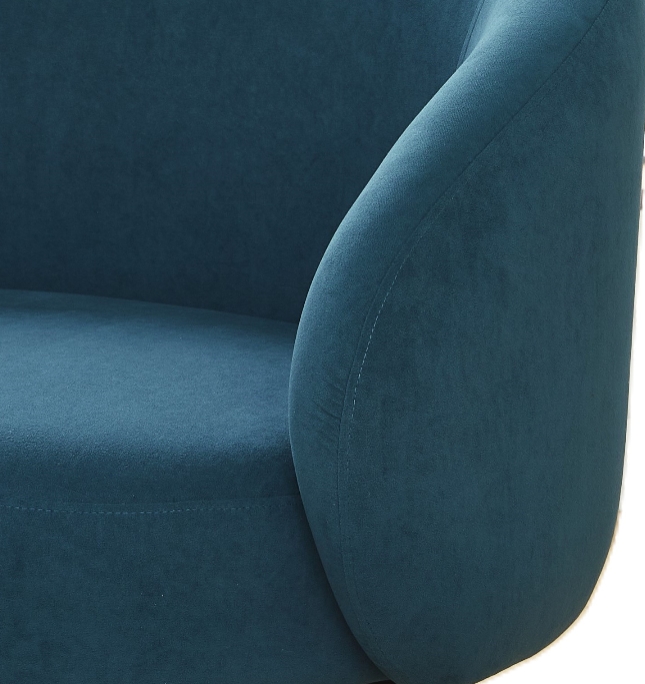Velvet Barrel Accent Chair, picture 3 of 4