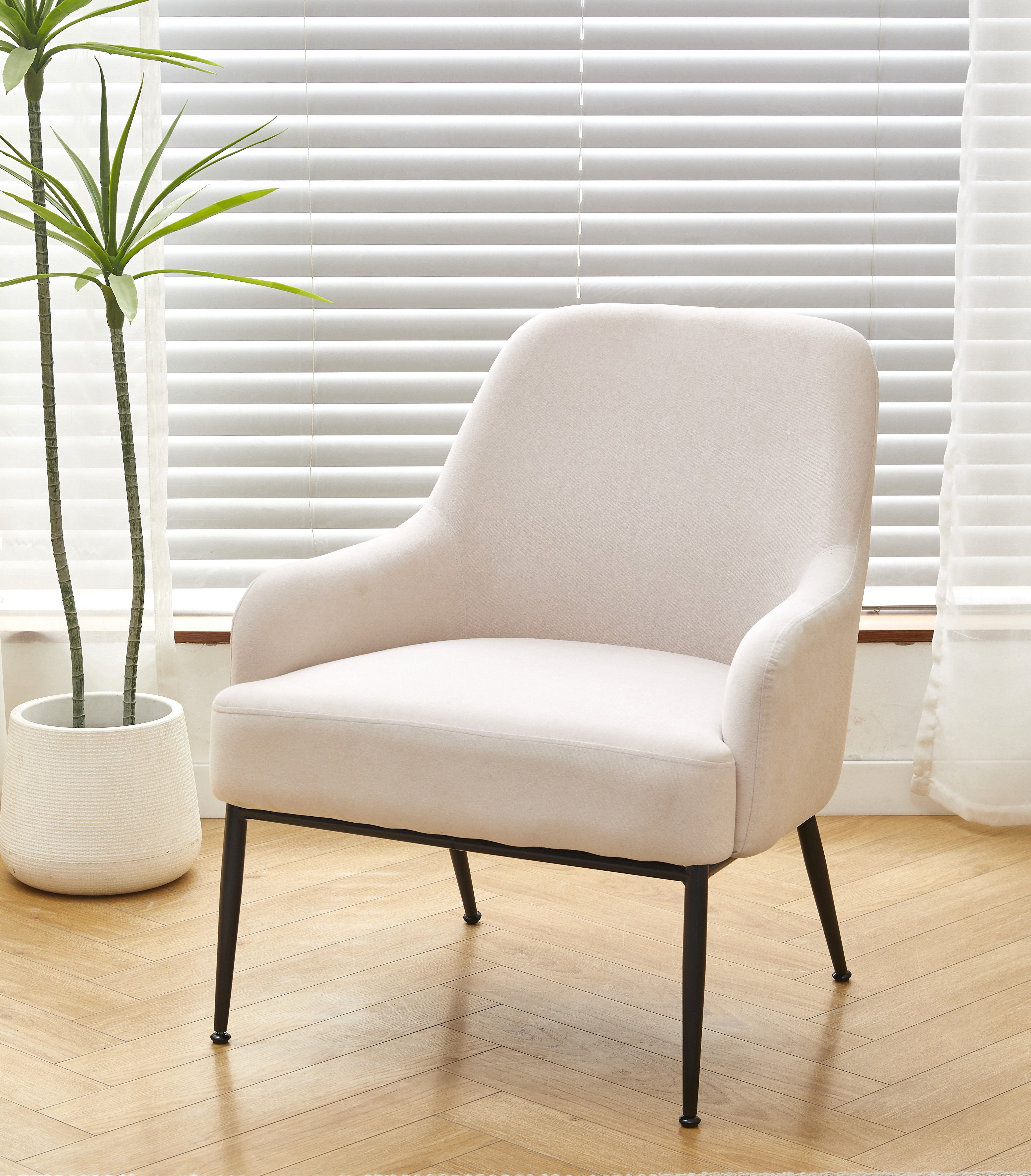 Velvet Accent Chair, picture 3 of 4