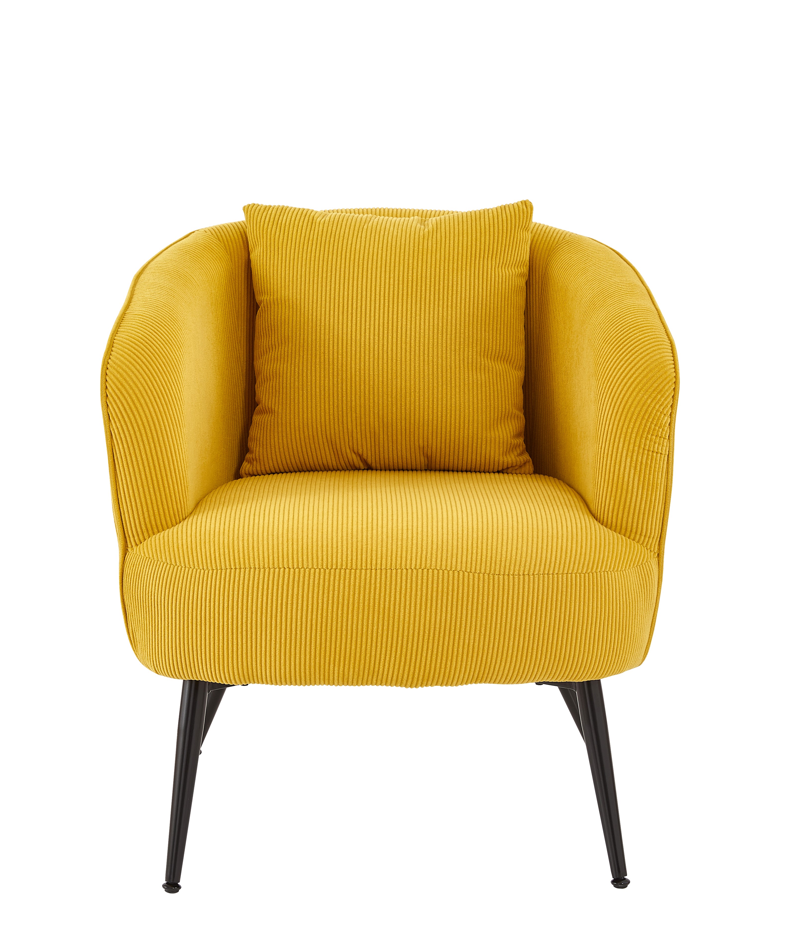 Velvet Accent Chair with Pillow