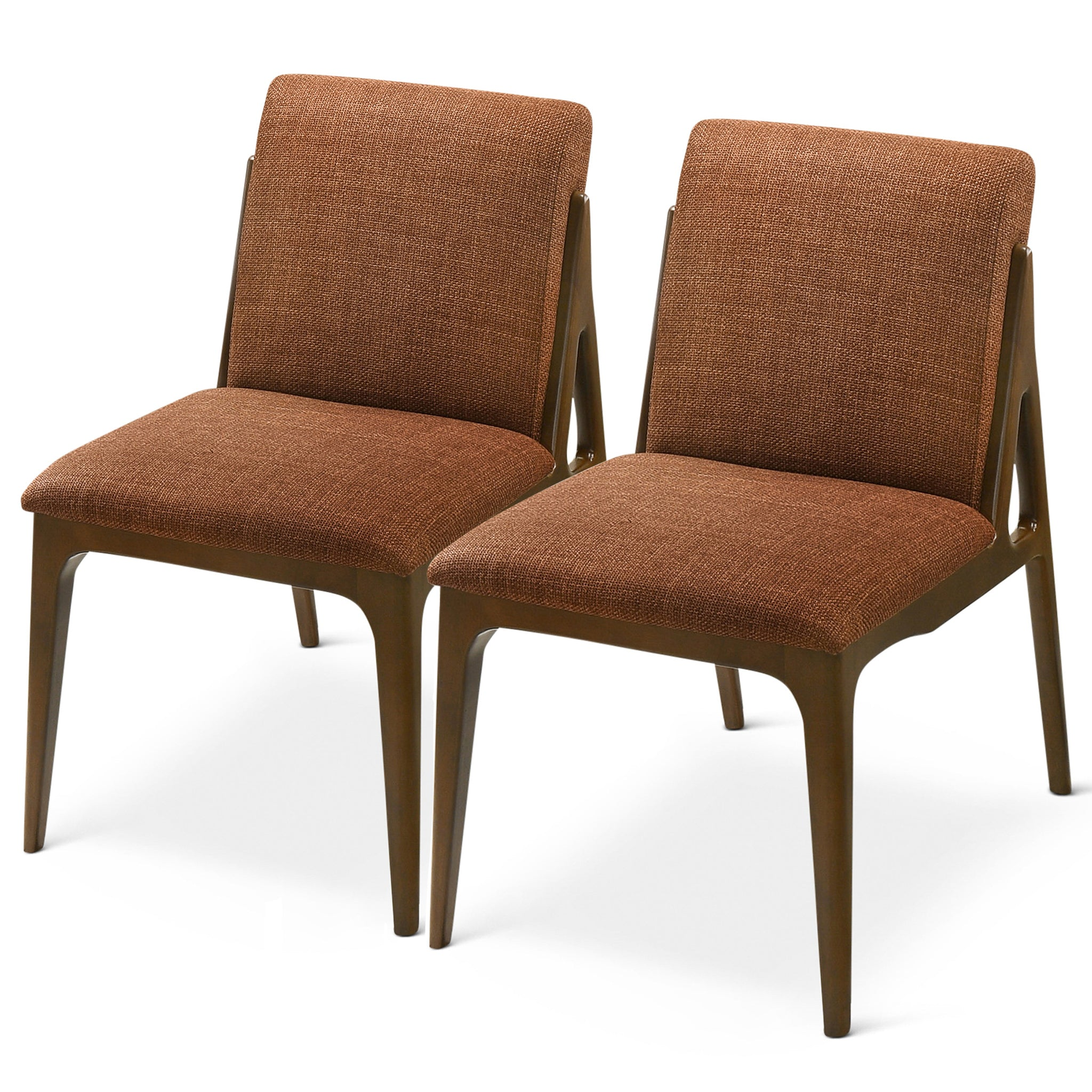Orange Fabric Dining Chair Set, picture 2 of 4